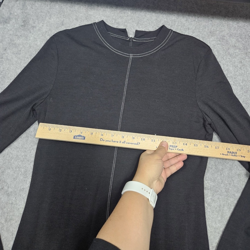 Women's RAMBLERS WAY Wool Trina Dress Lightweight Jersey Knit Fitted Black Large - Picture 7 of 9